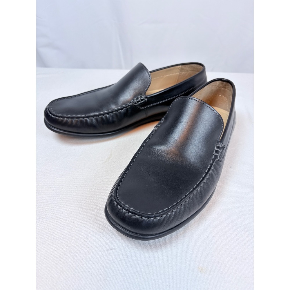 ECCO Men Classic Moc 2.0 Black Leather Loafers Driving Shoe Sz 45 11 - 11.5 EUC